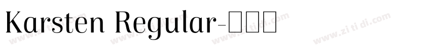 Karsten Regular字体转换